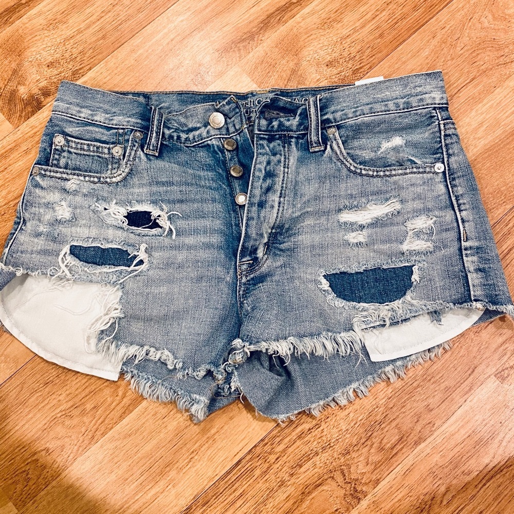 AE denim shorts